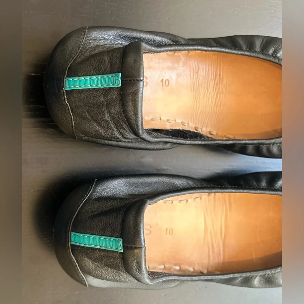 Tieks Woman's Black Leather Ballet Flats Size 10 - Picture 6 of 11